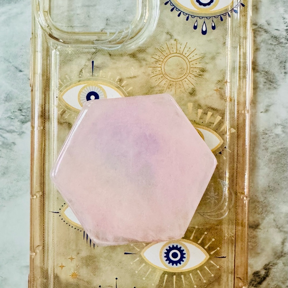 Evil eye clear case with holographic phone gripper iPhone 12 Pro